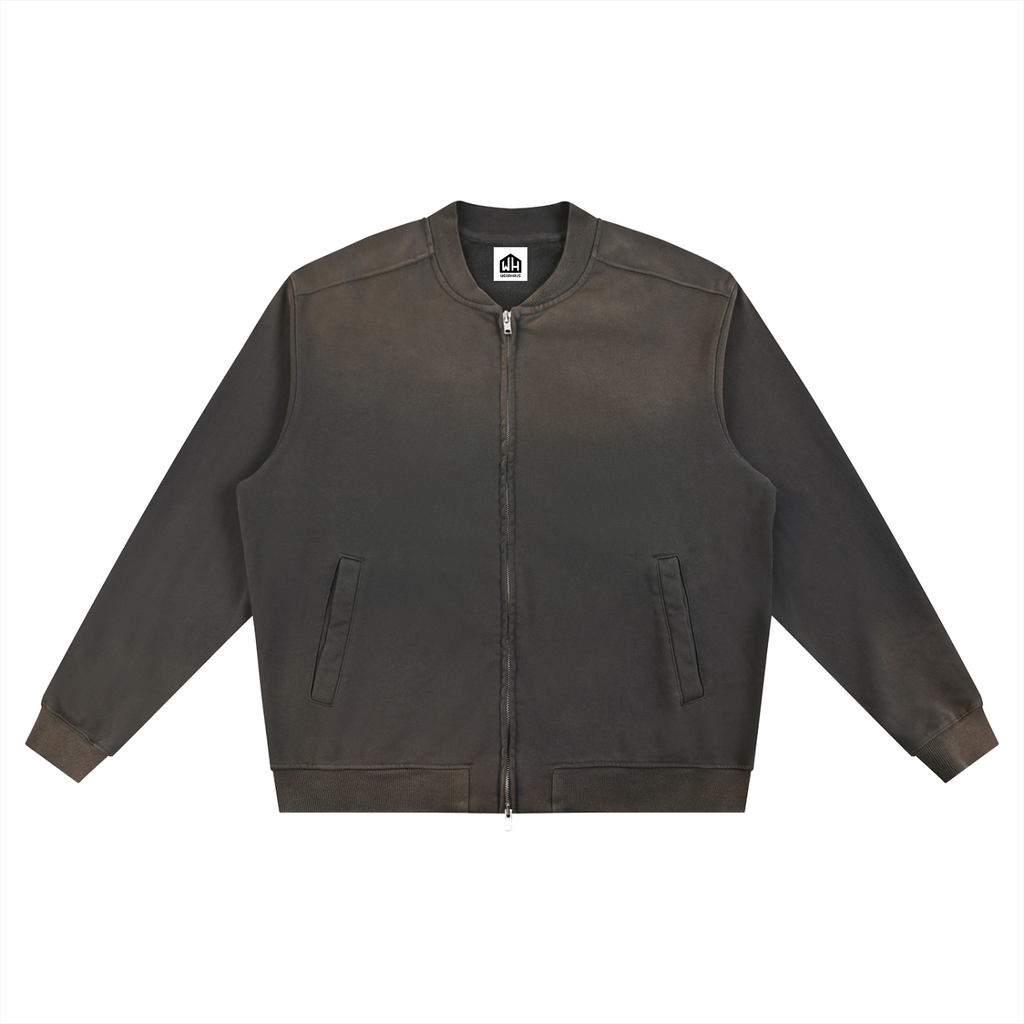 Sun Fade,Heavyweight,Baseball,Full Zip,Jacket