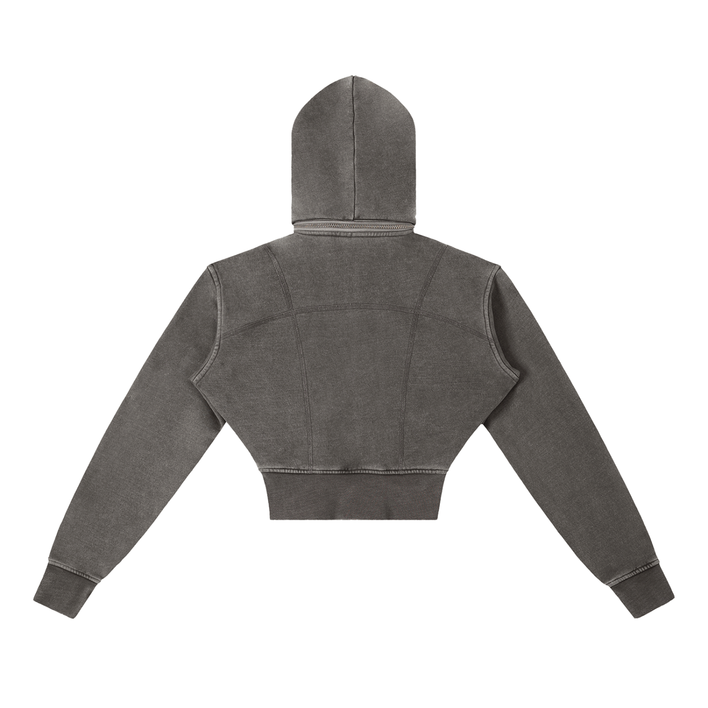 Vintage Washed,Cropped,Fleece,Hoodie