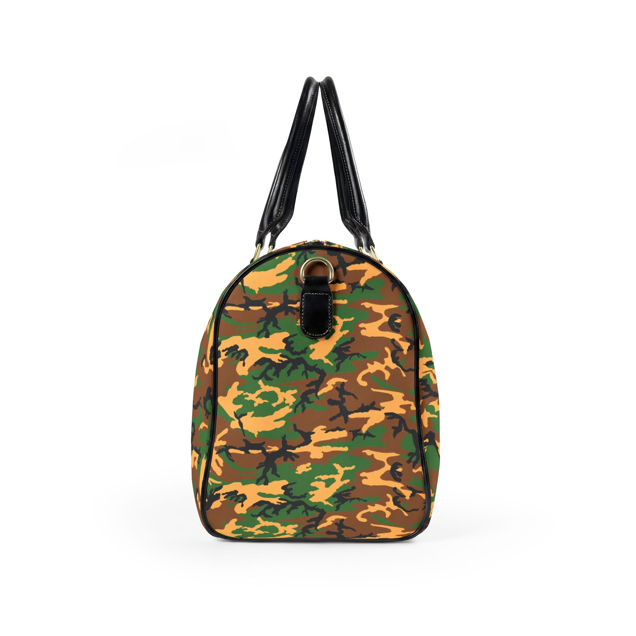 Camouflage Leather Travel Bag — Camo Weekender Duffle