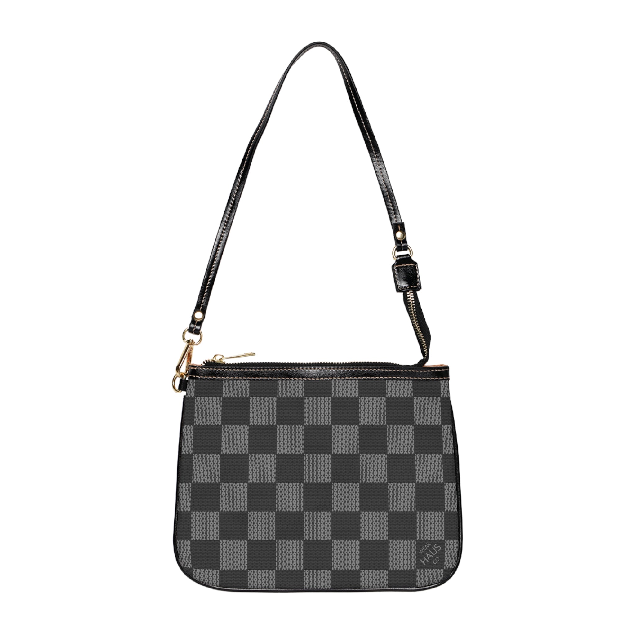 Checkerboard Small Shoulder Bag – Compact Crossbody Purse