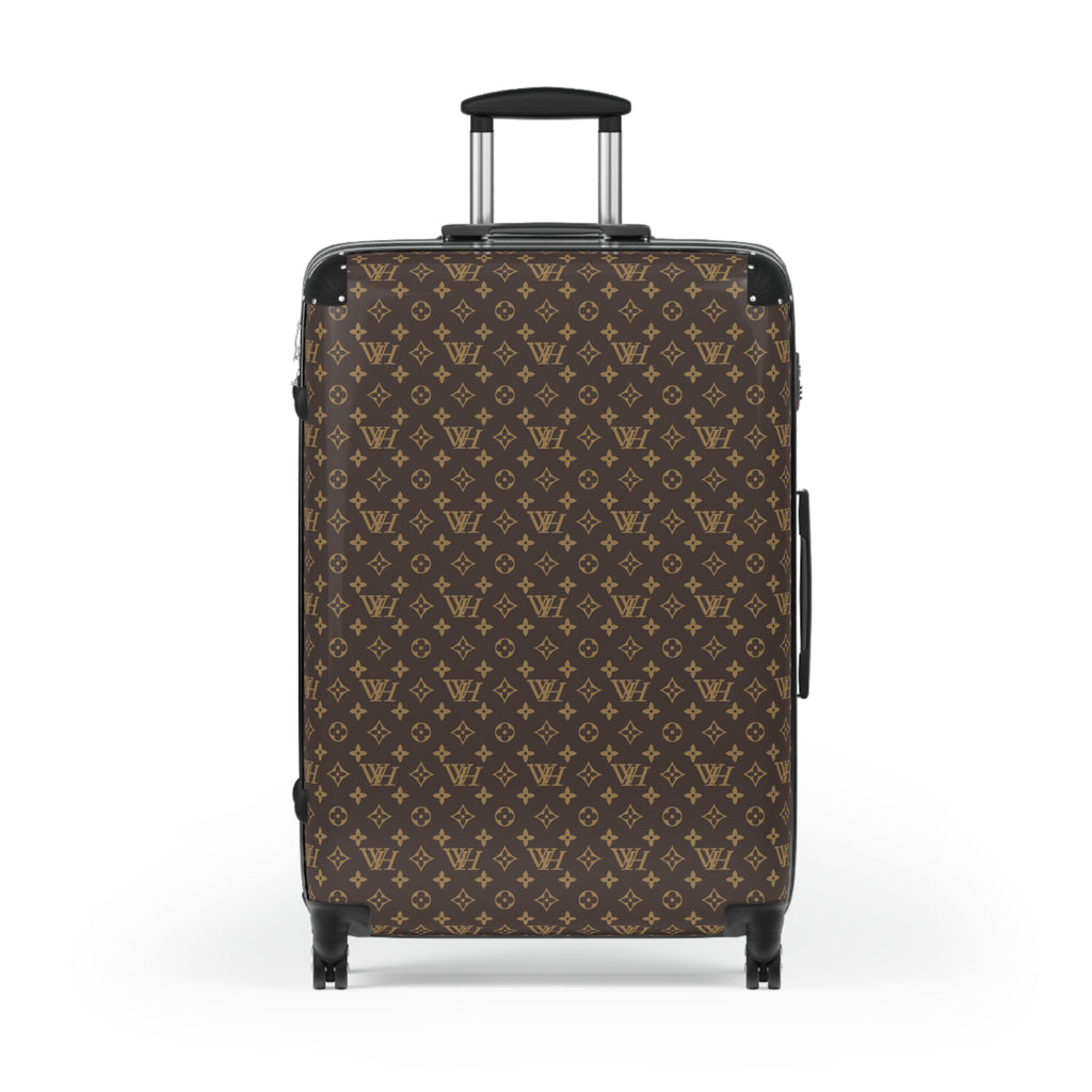Monogram Travel Suitcase – Luxury Brown Pattern Carry-On