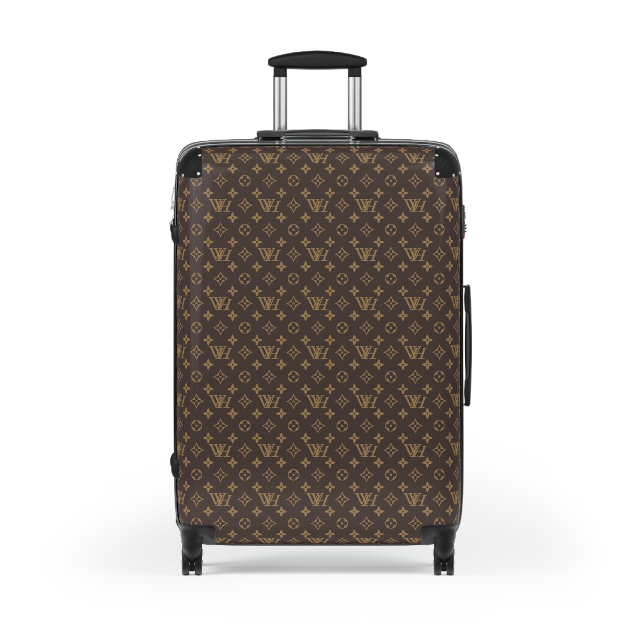 Monogram Travel Suitcase – Luxury Brown Pattern Carry-On