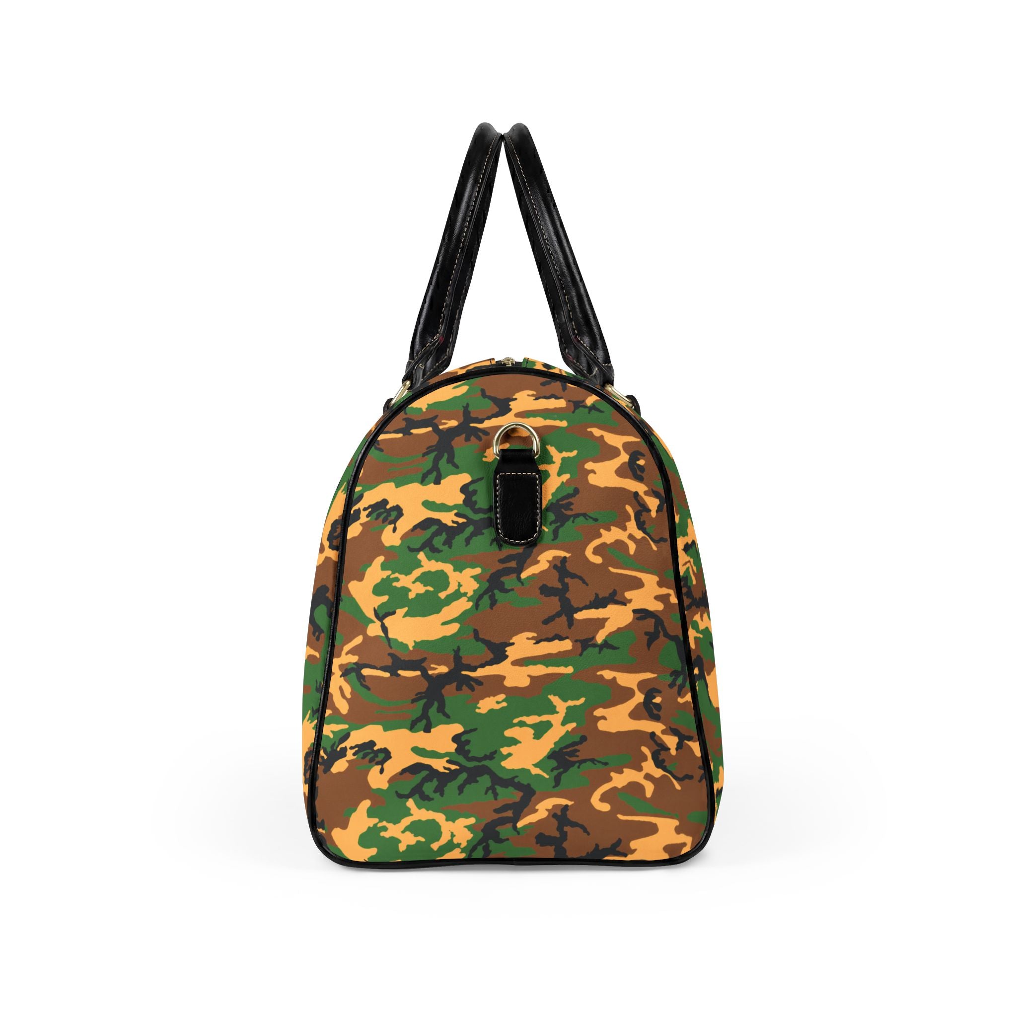 Camouflage Leather Travel Bag — Camo Weekender Duffle