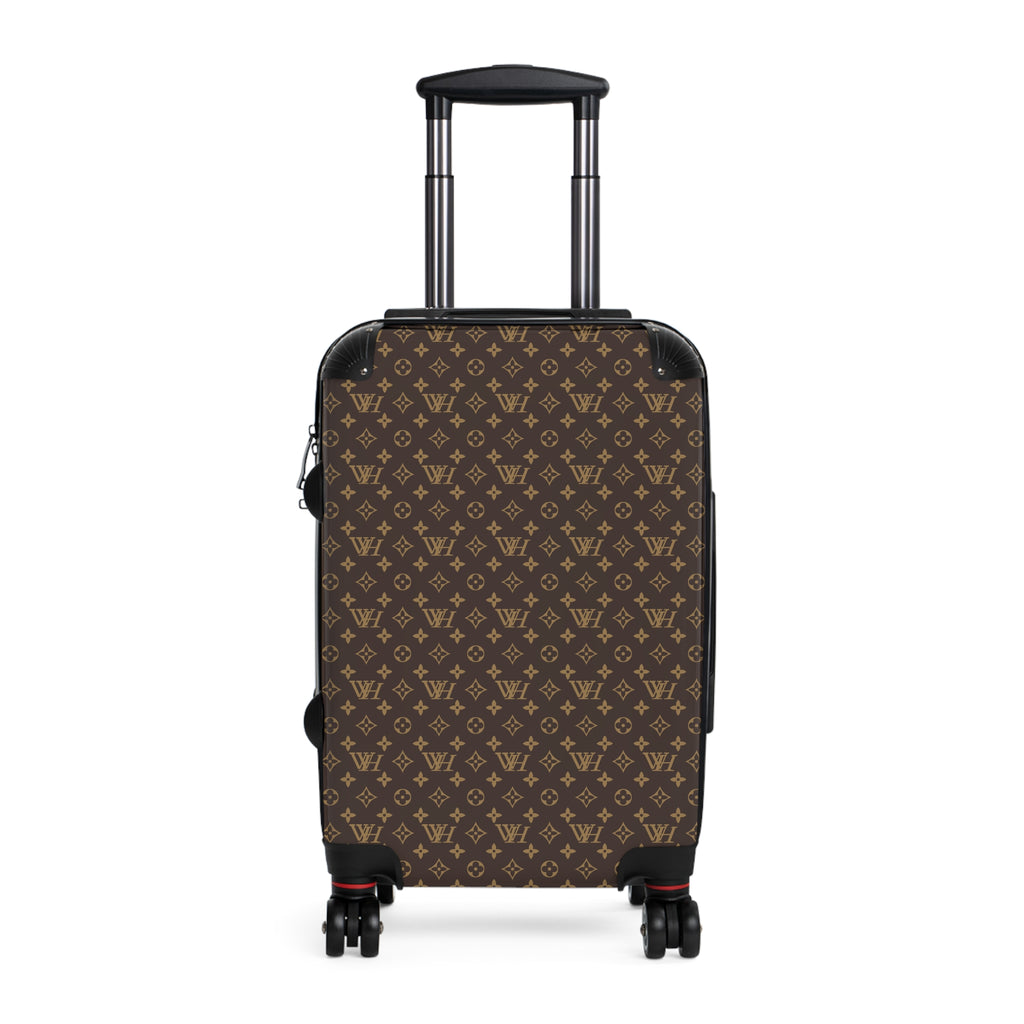 Monogram Travel Suitcase – Luxury Brown Pattern Carry-On