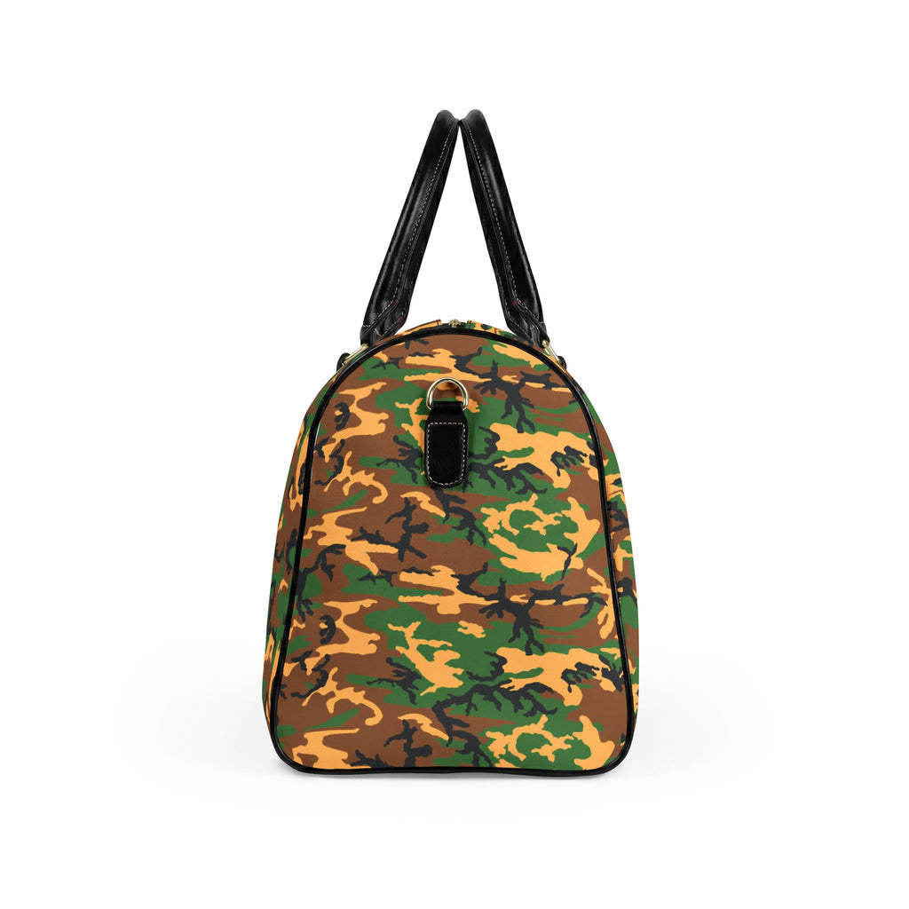 Camouflage Leather Travel Bag — Camo Weekender Duffle