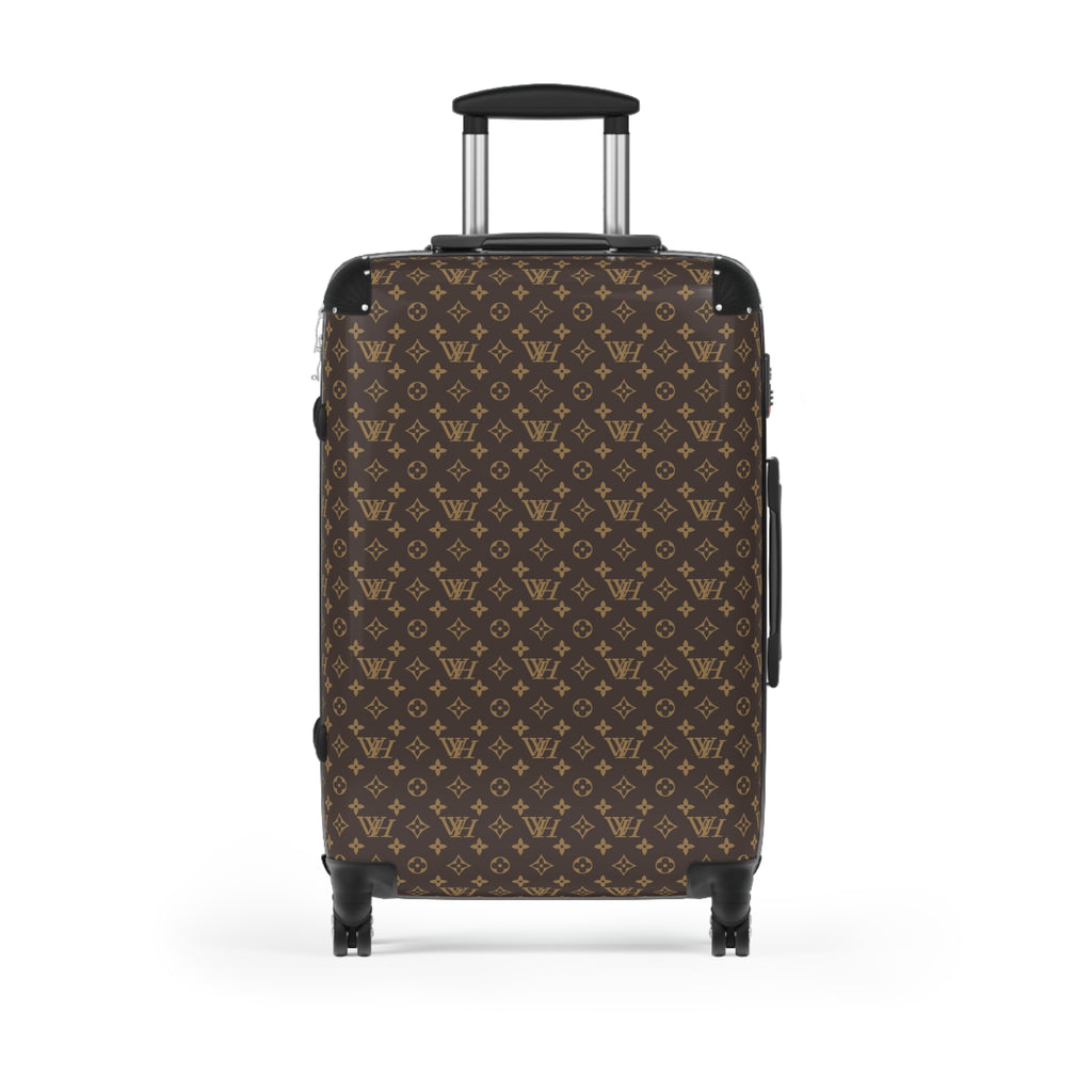 Monogram Travel Suitcase – Luxury Brown Pattern Carry-On