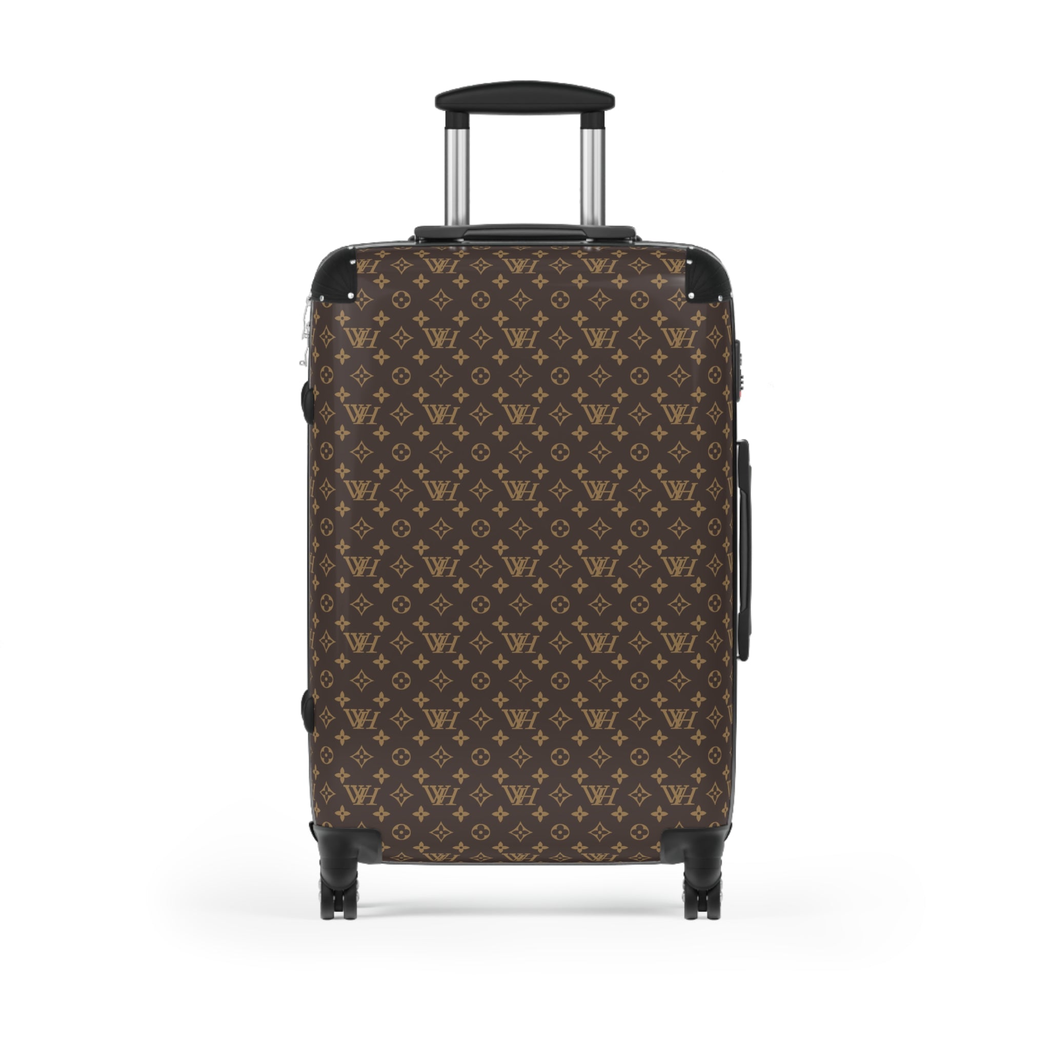 Monogram Travel Suitcase – Luxury Brown Pattern Carry-On
