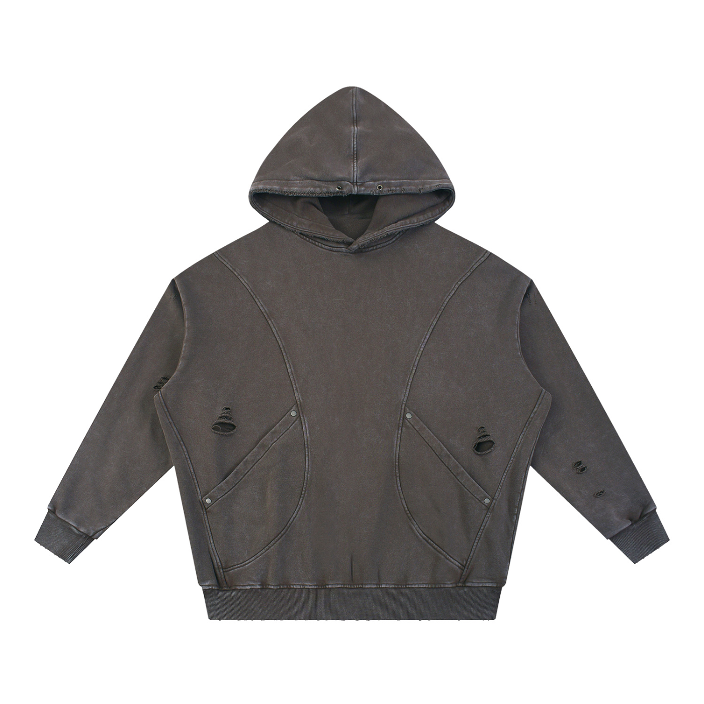 Snow Washed,Distressed,Hoodie