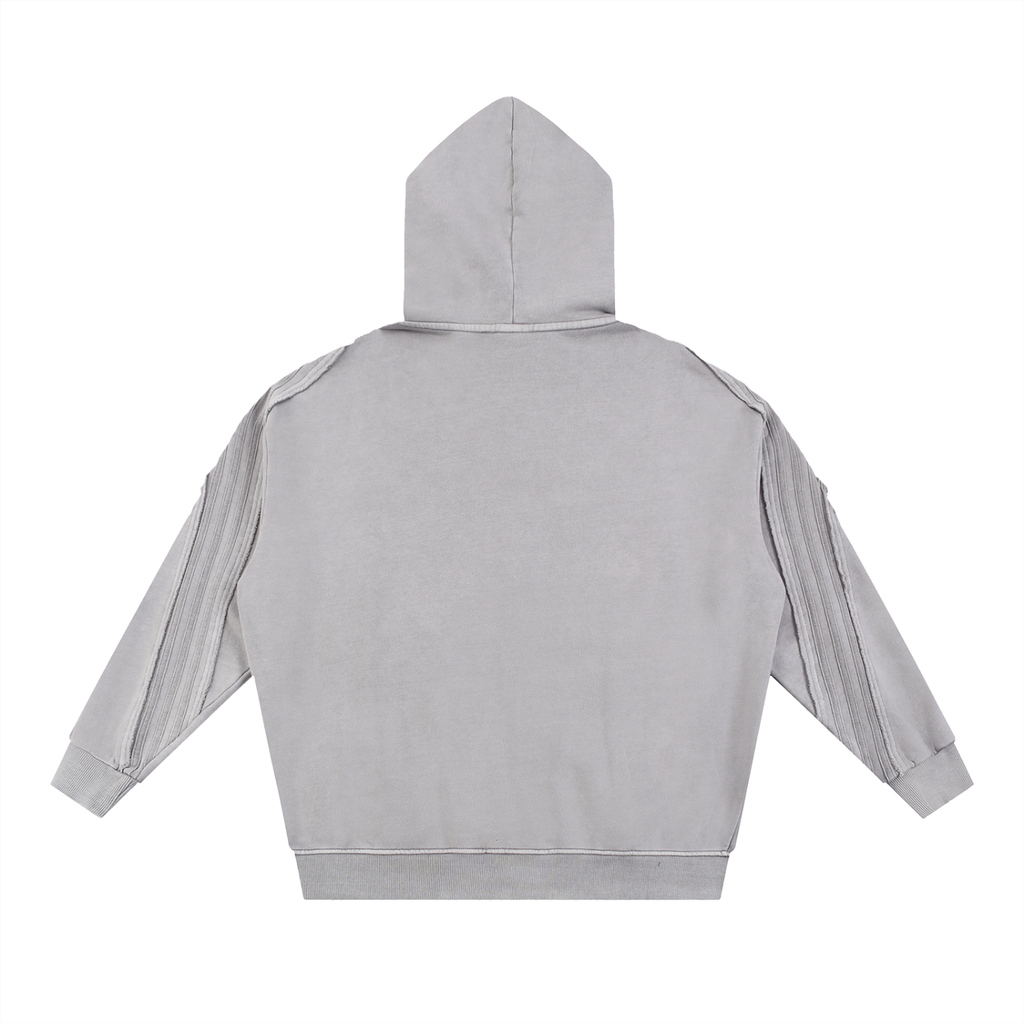 Snow Washed,Tape,Raw Edge,Full Zip,Hoodie