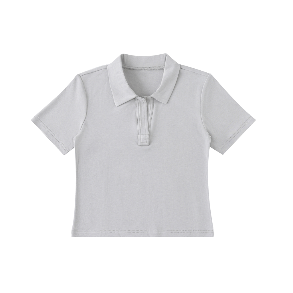 Bodycon Short Sleeve Polo Shirt