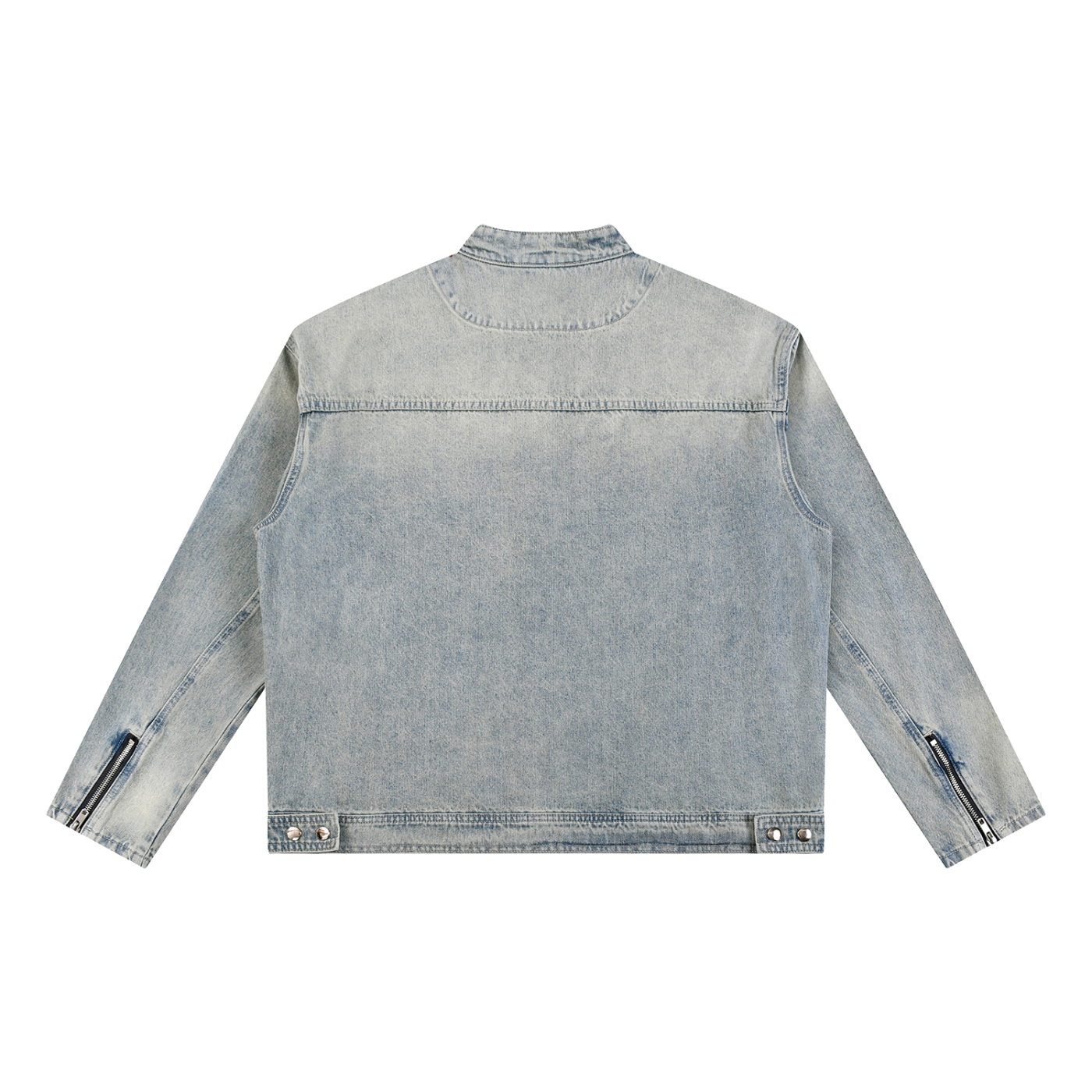 Vintage Wash,Denim,Full Zip,Jacket