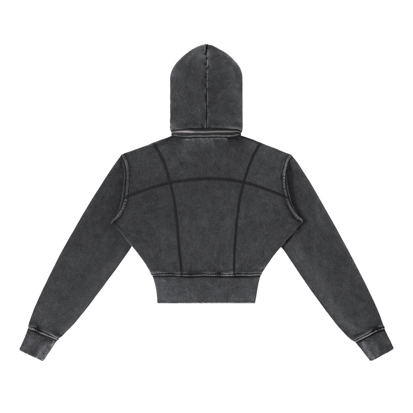 Vintage Washed,Cropped,Fleece,Hoodie
