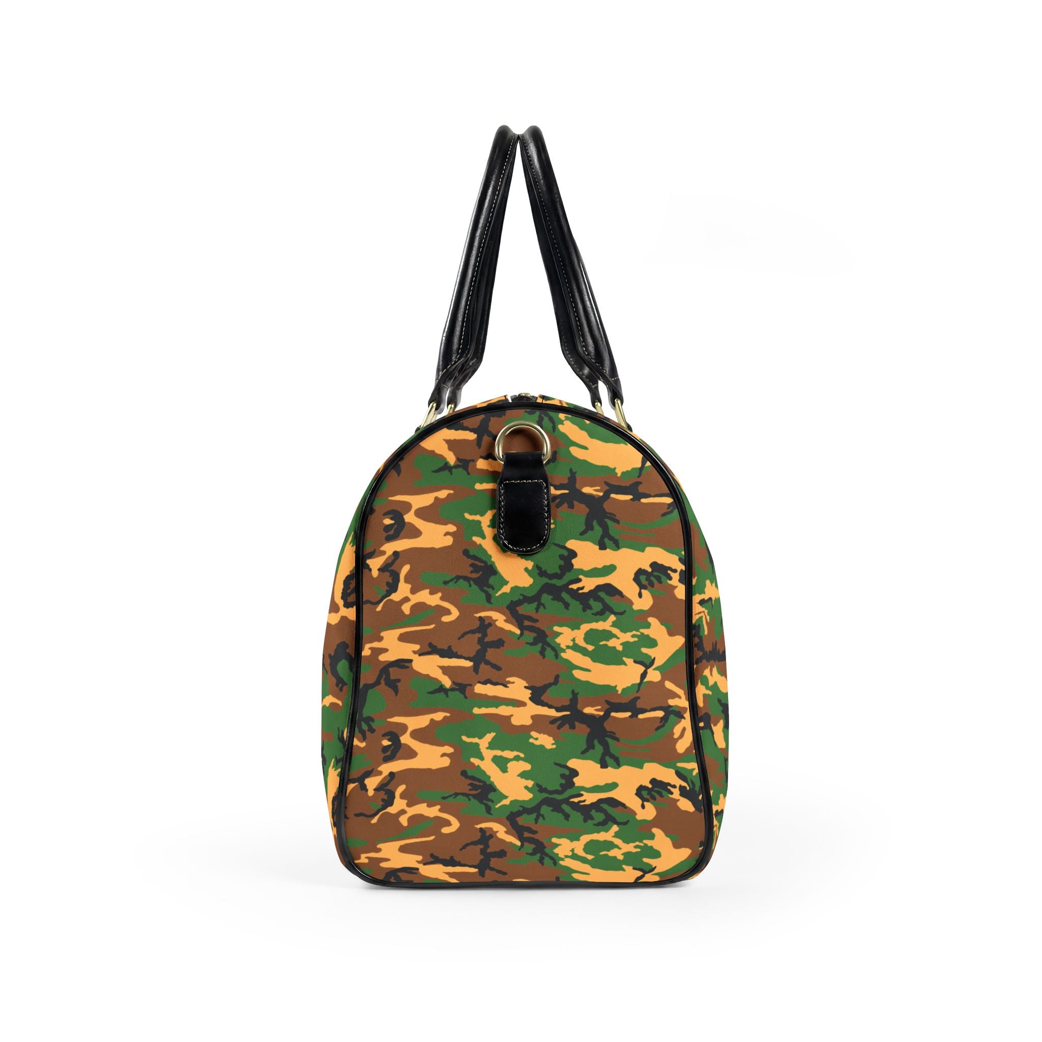 Camouflage Leather Travel Bag — Camo Weekender Duffle