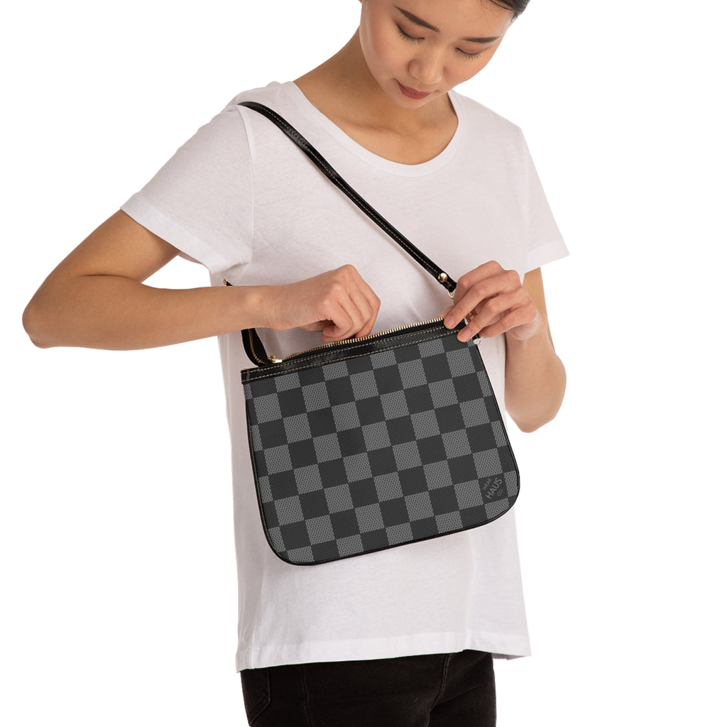 Checkerboard Small Shoulder Bag – Compact Crossbody Purse