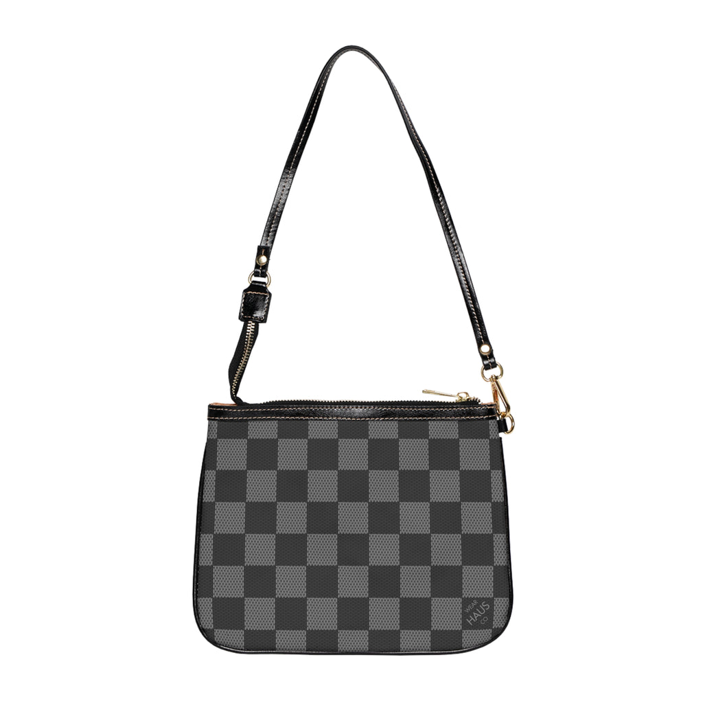 Checkerboard Small Shoulder Bag – Compact Crossbody Purse