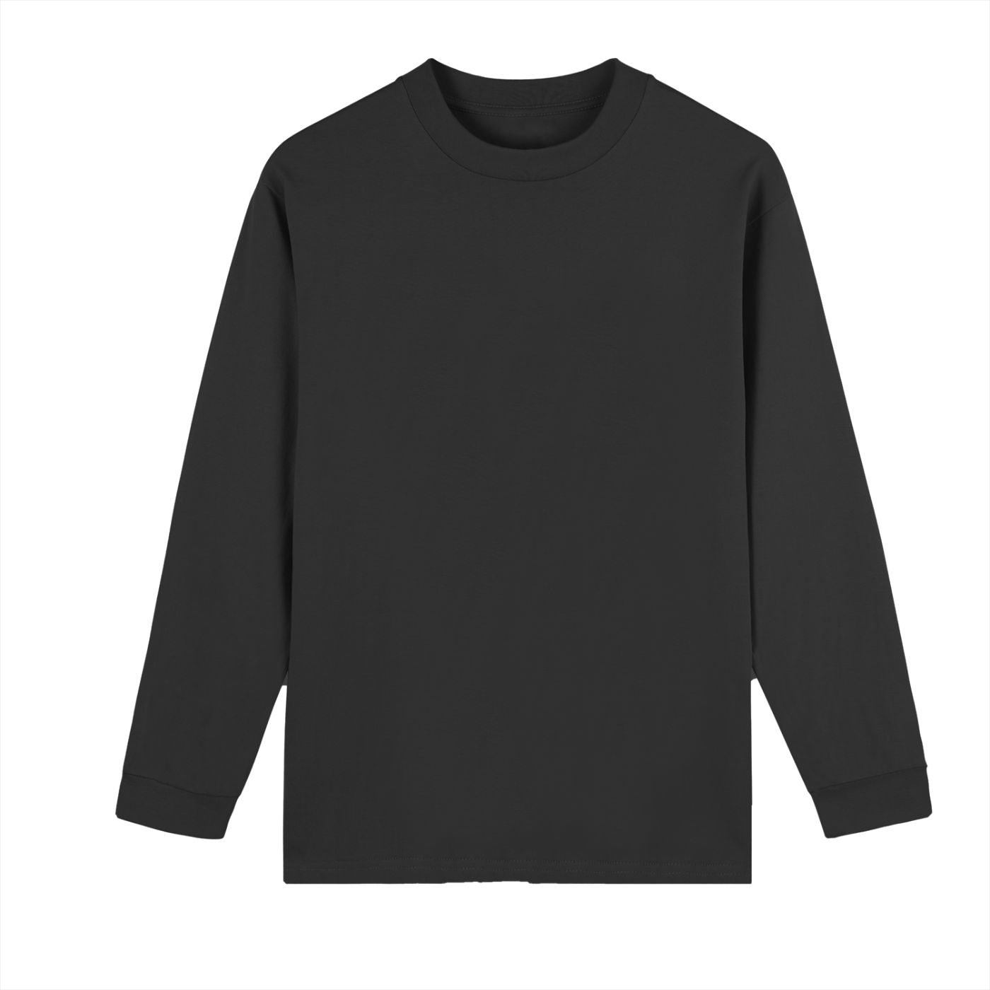 Crew Neck Drop Shoulder Long Sleeve Shirt