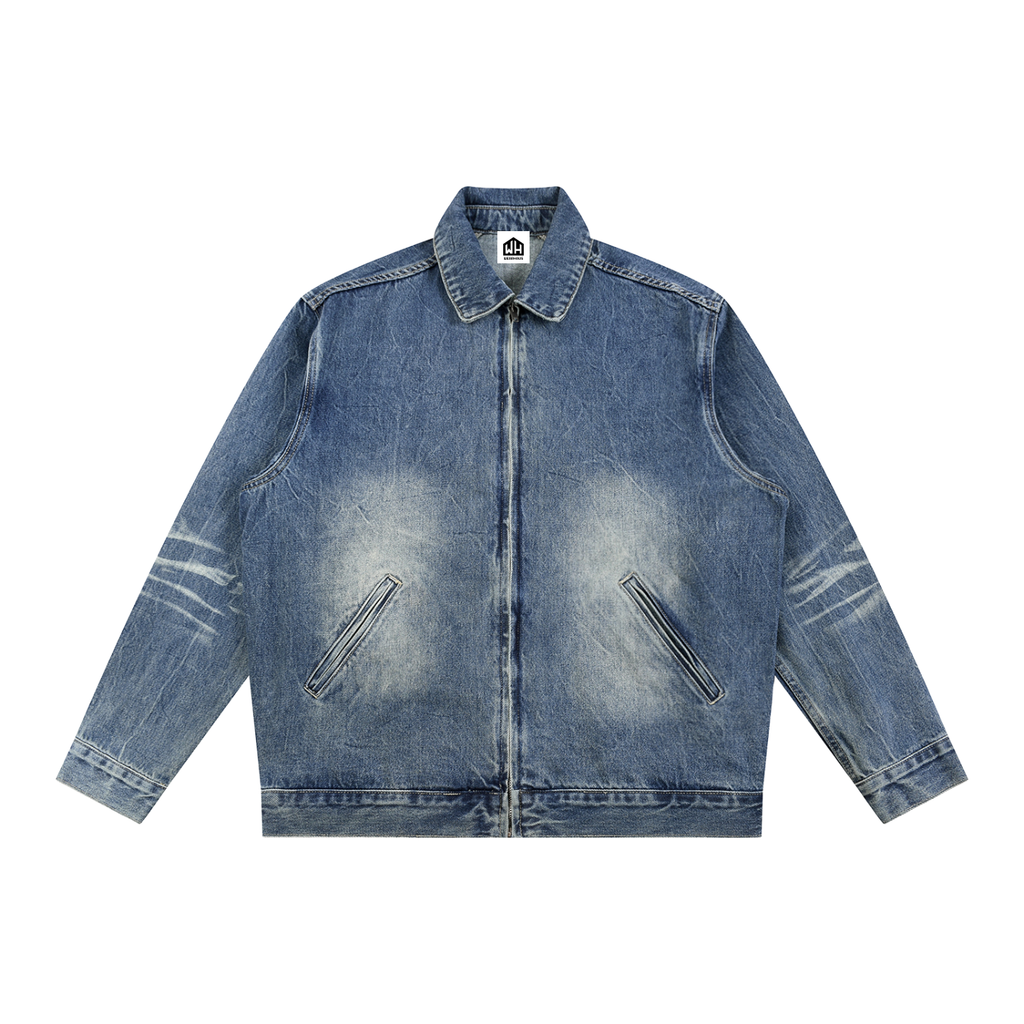Denim,Jacket,Full Zip,Vintage Wash