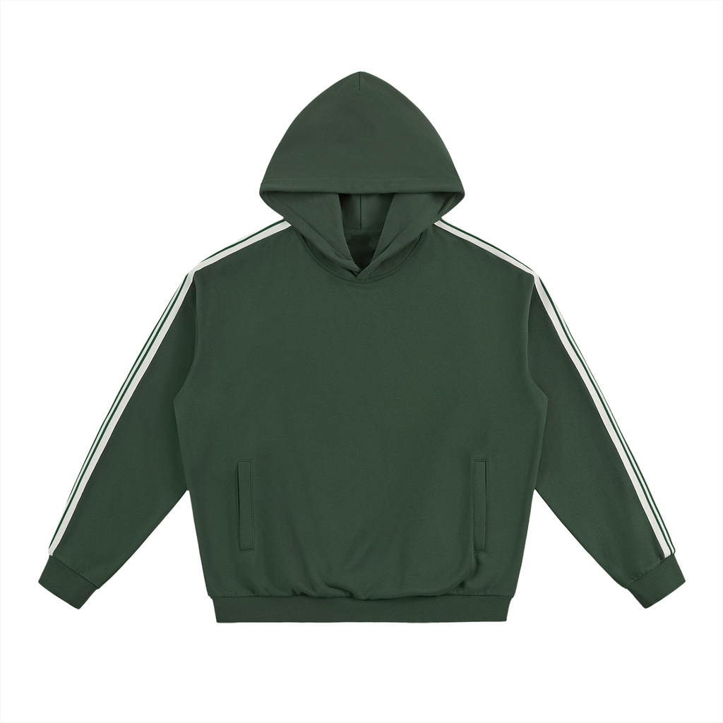 Striped,Drop Shoulder,Hoodie