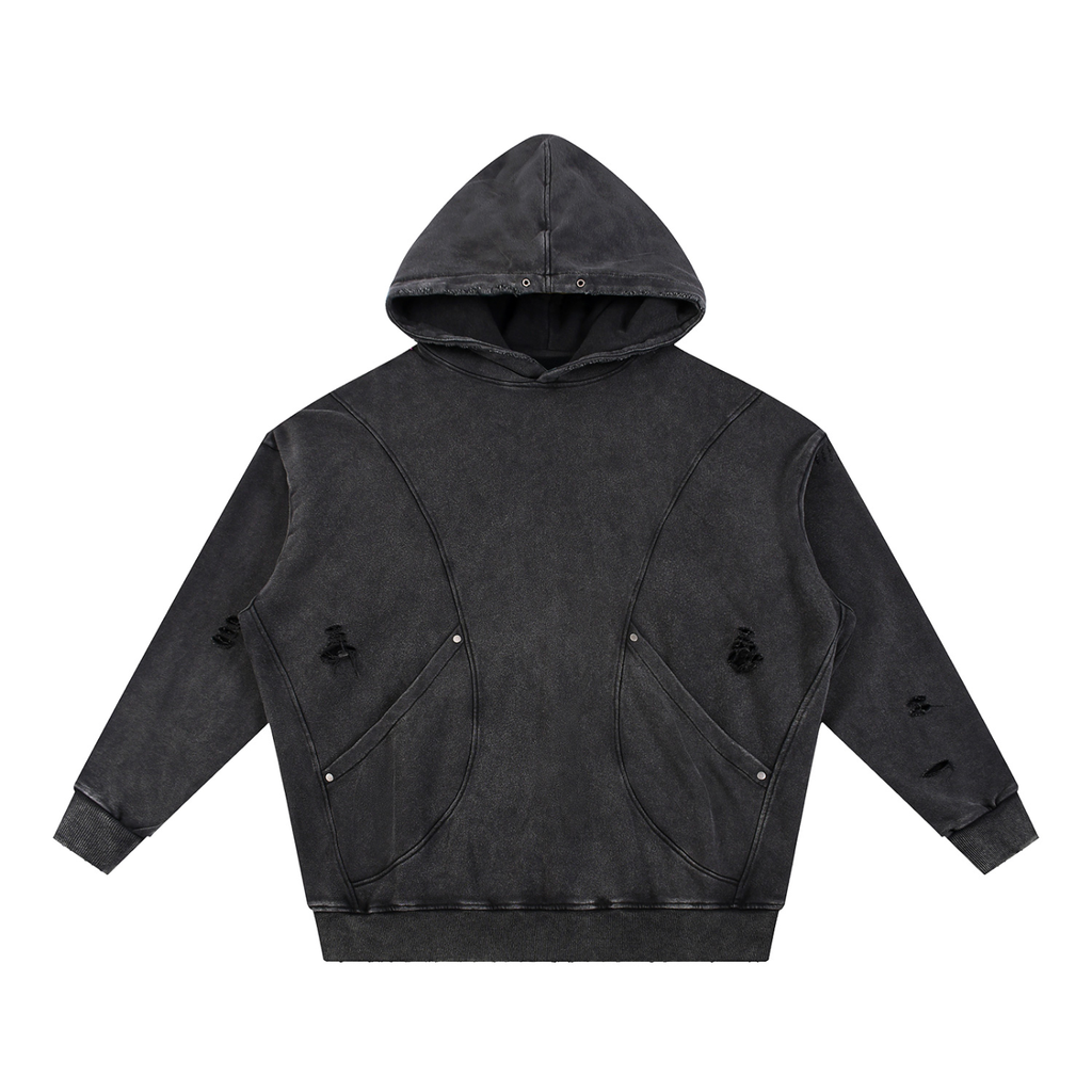 Snow Washed,Distressed,Hoodie