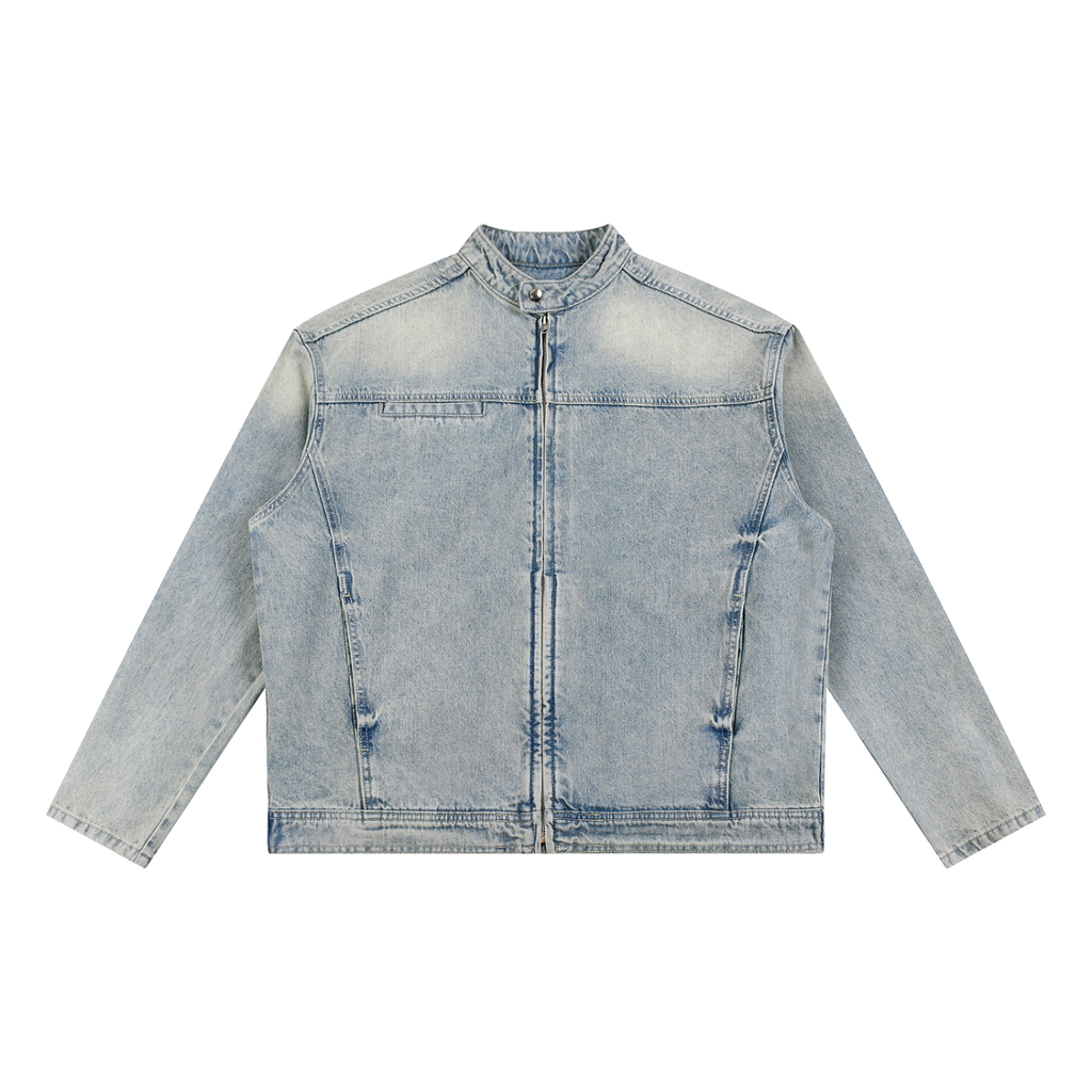 Vintage Wash,Denim,Full Zip,Jacket