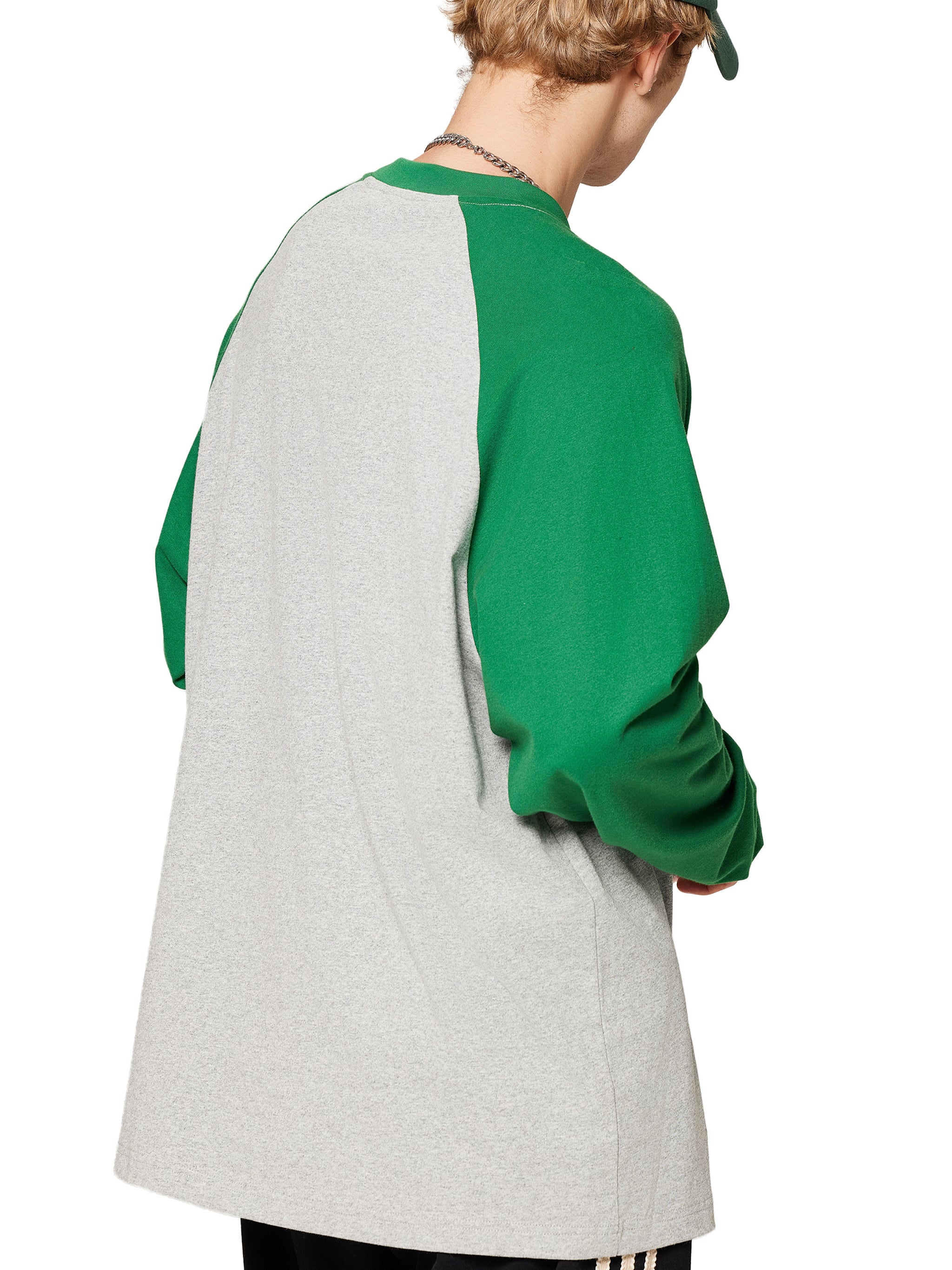 Color-Blocked Raglan Long-Sleeve T-Shirt