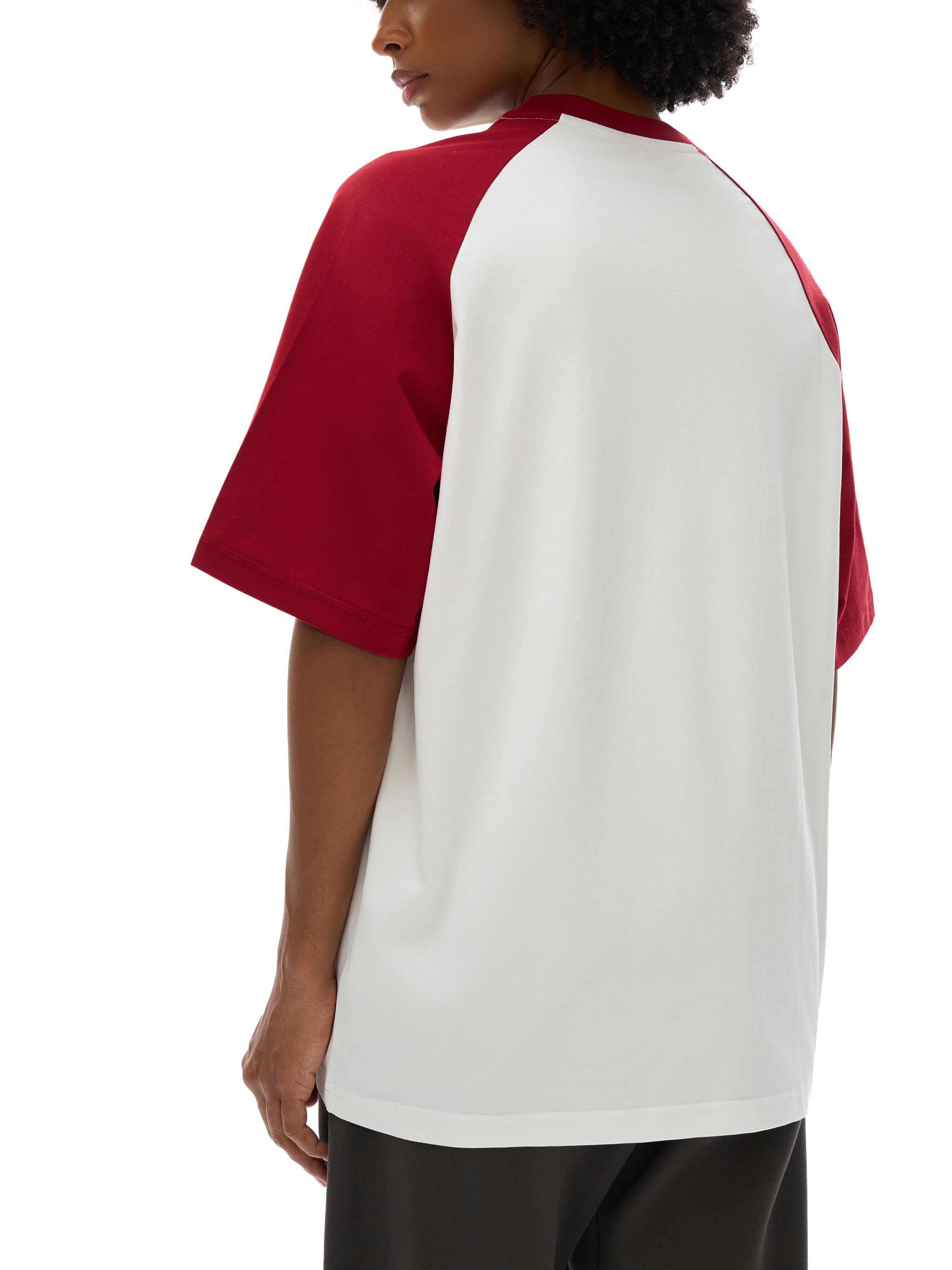 Color-Blocked Raglan Sleeve T-Shirt