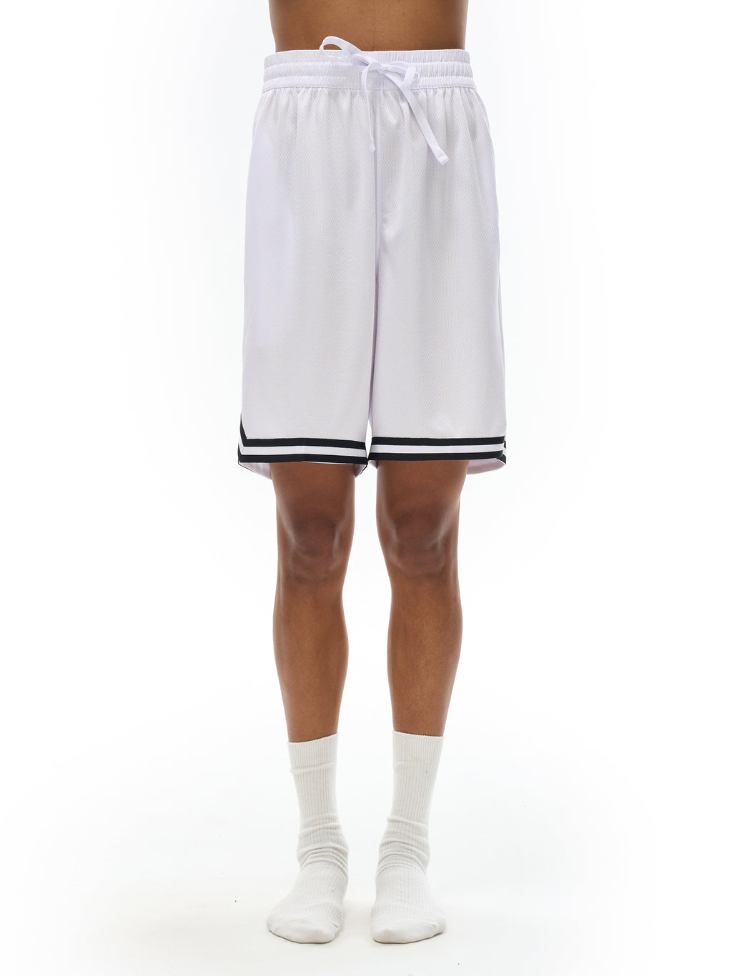 Classic Stripe Trim Basketball Shorts