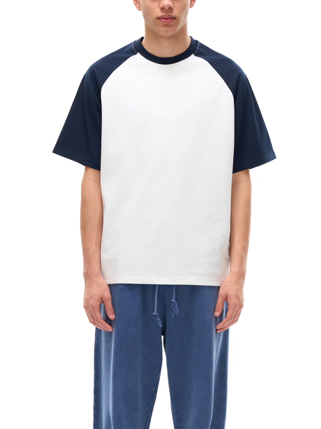Color-Blocked Raglan Sleeve T-Shirt