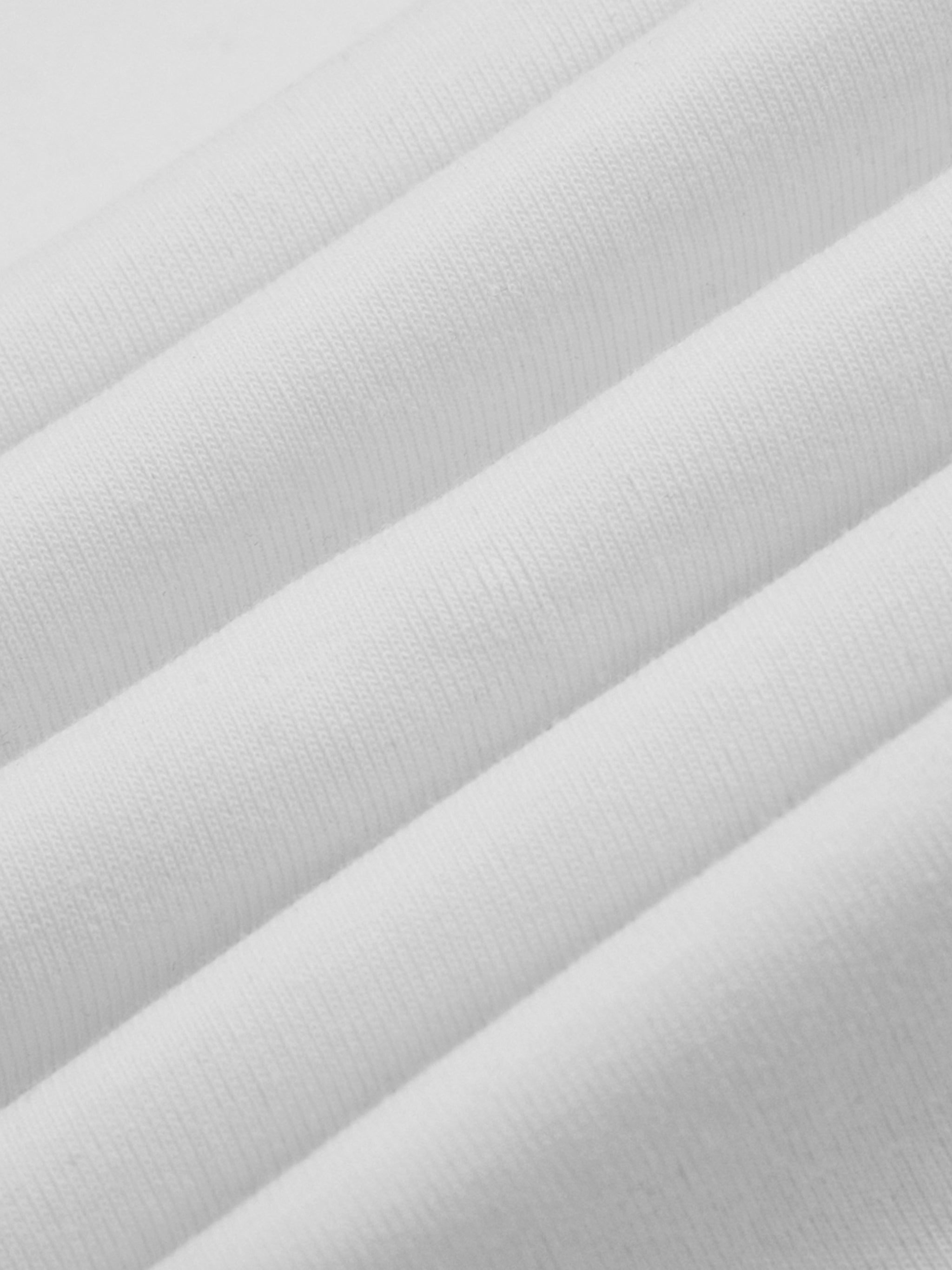 Contrast Edge Ribbed Crewneck T-Shirt