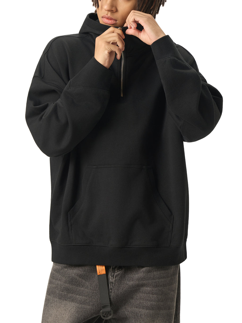 Big Hood Half-Zip Fleece Hoodie