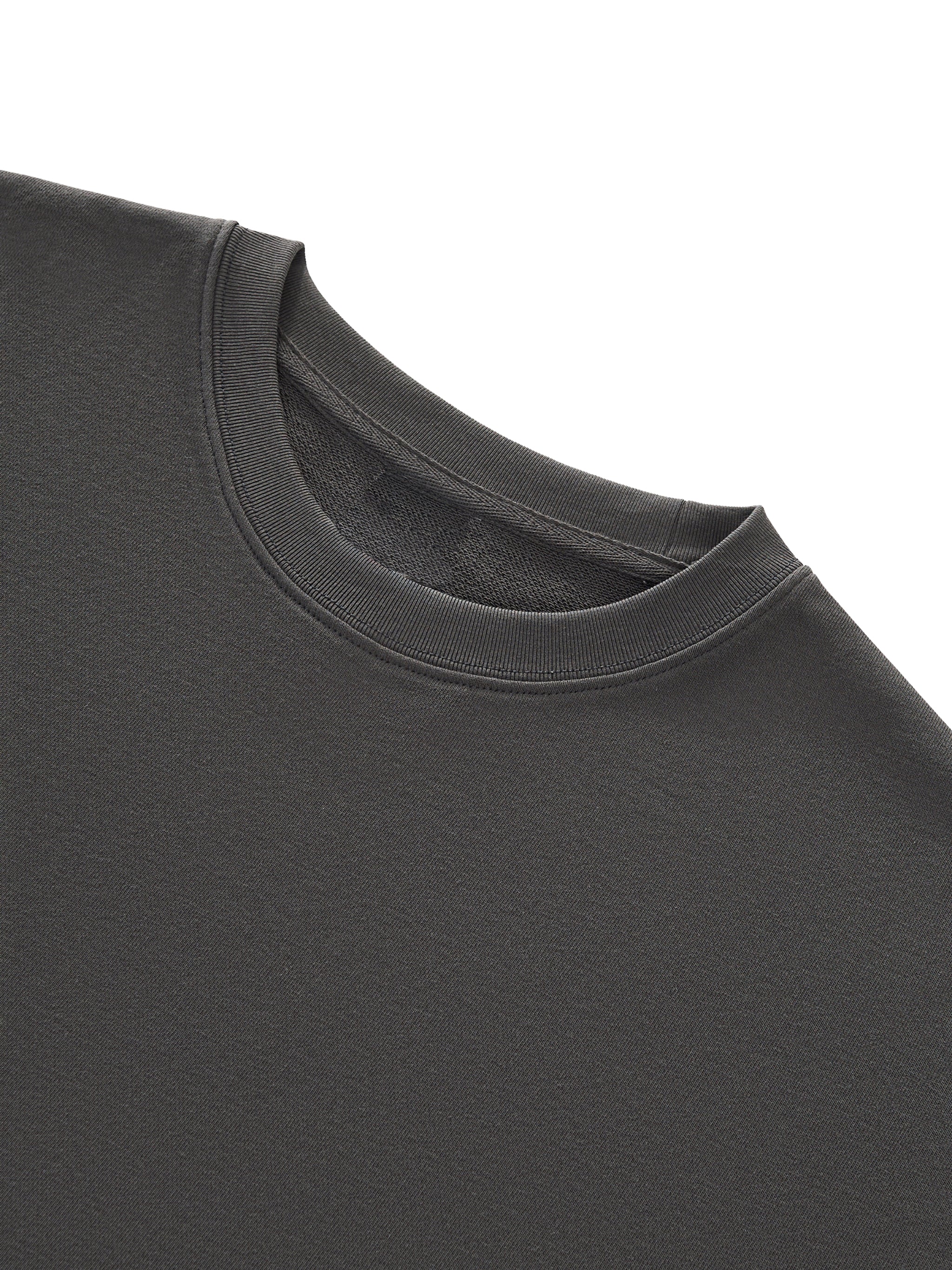 Boxy Half-Sleeve Raw-Edge T-Shirt