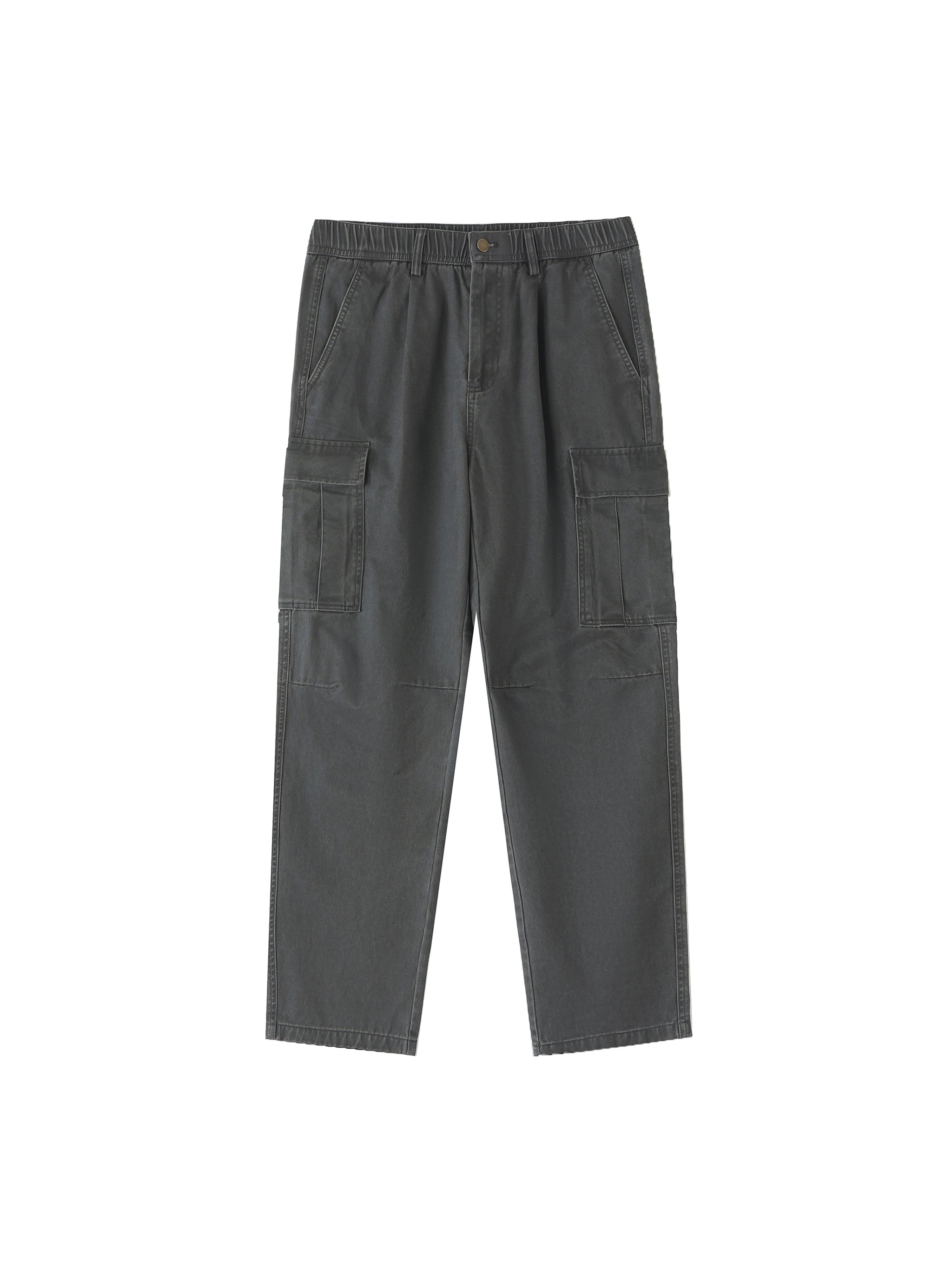 Cotton Elastic-Waist Cargo Pants