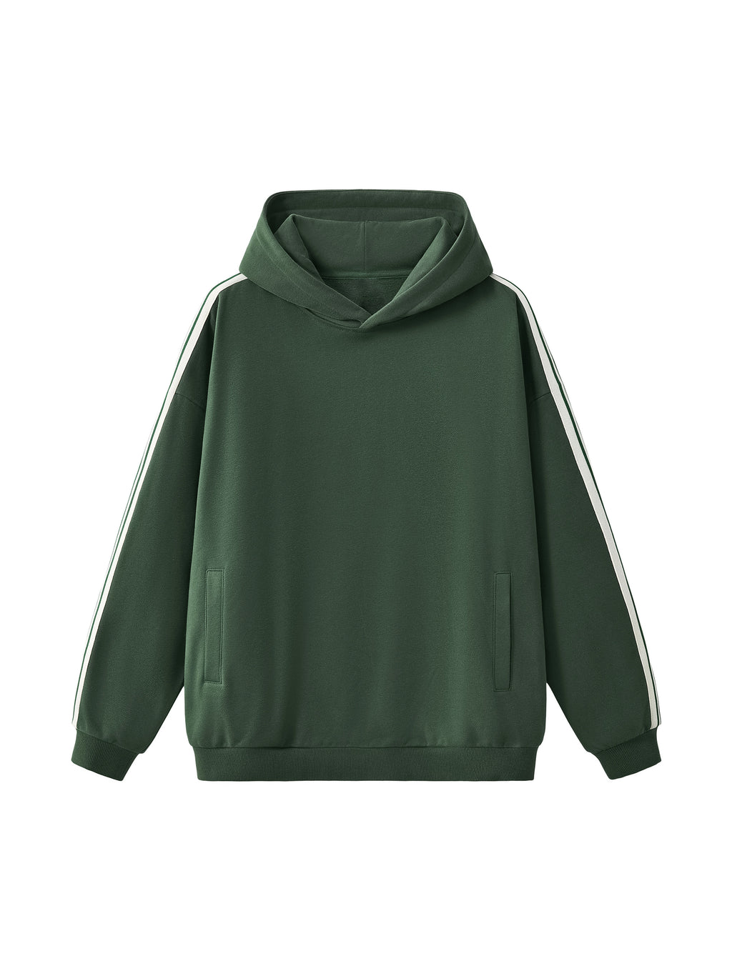 Striped,Drop Shoulder,Hoodie