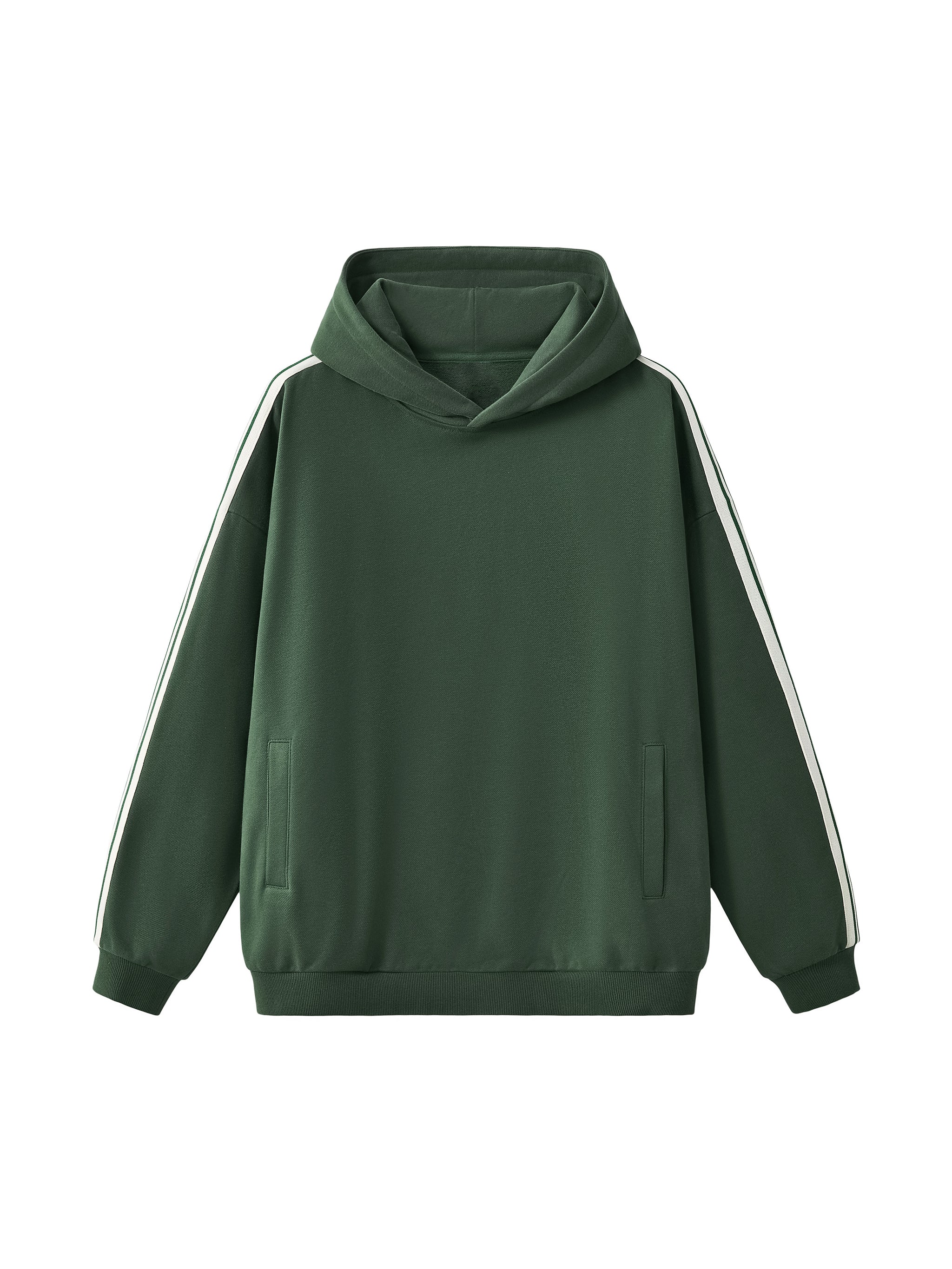 Striped,Drop Shoulder,Hoodie