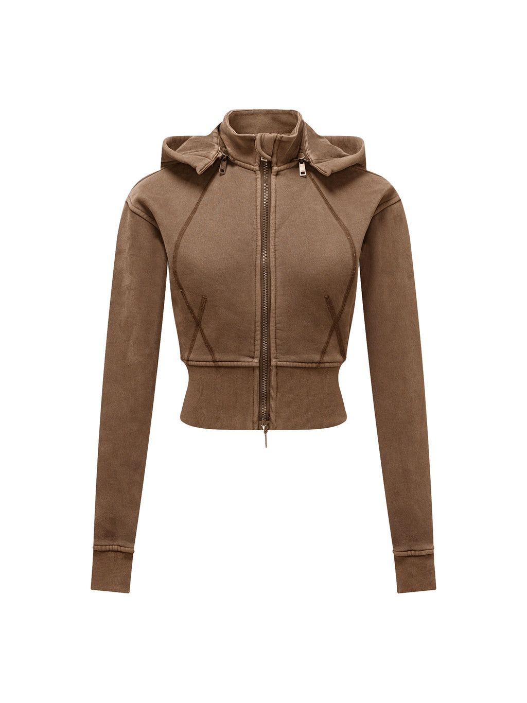 Vintage Washed,Cropped,Fleece,Hoodie