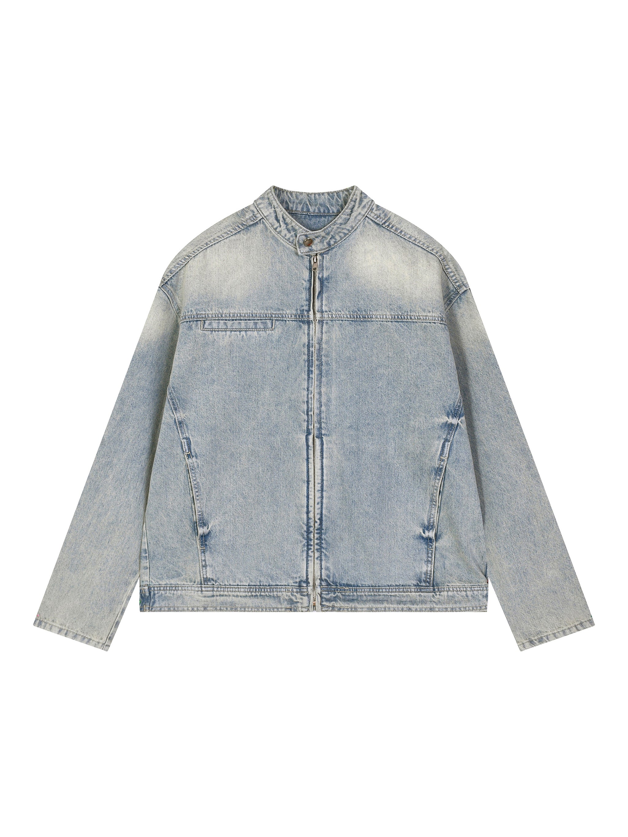 Vintage Wash,Denim,Full Zip,Jacket