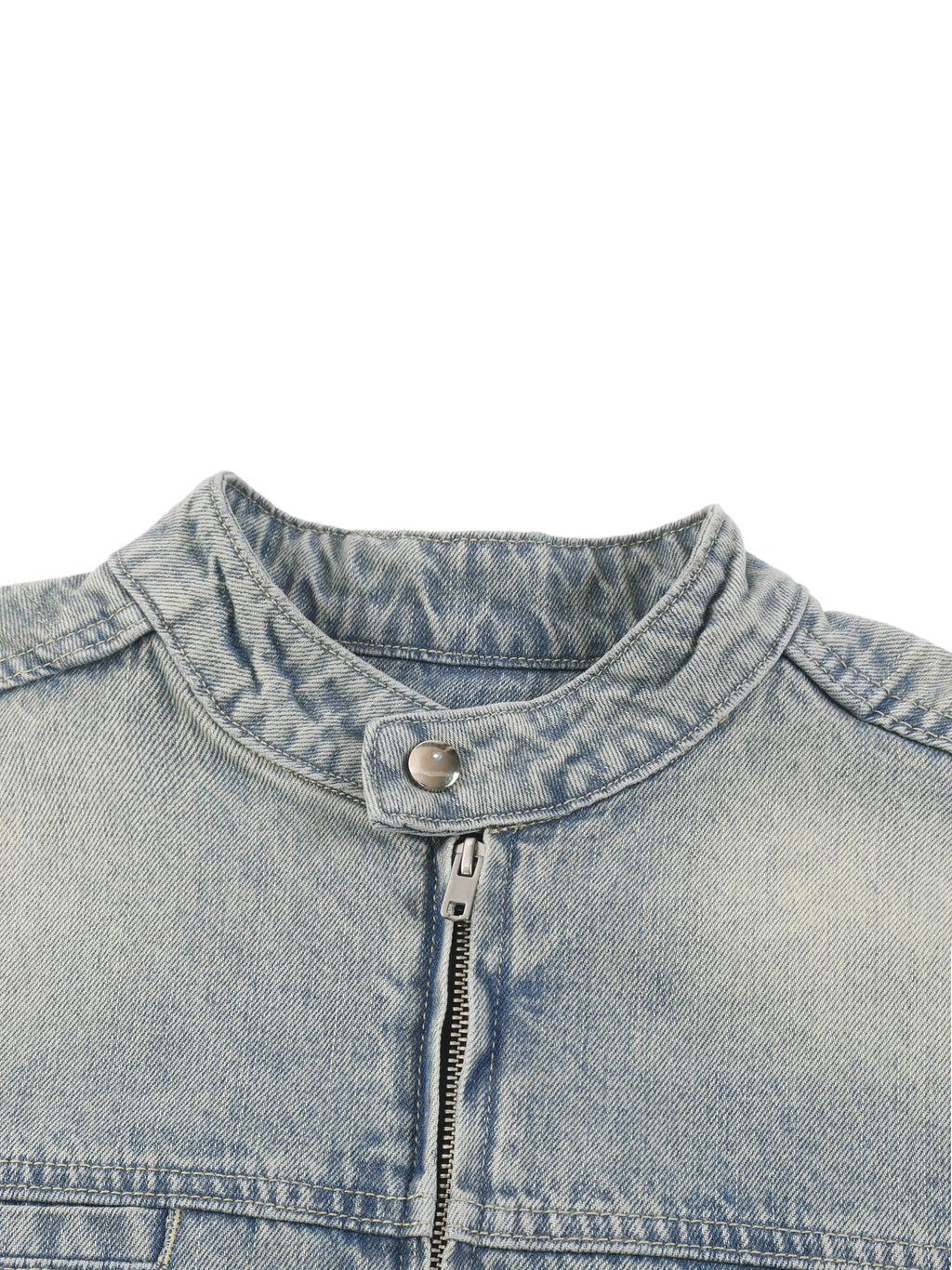 Vintage Wash,Denim,Full Zip,Jacket