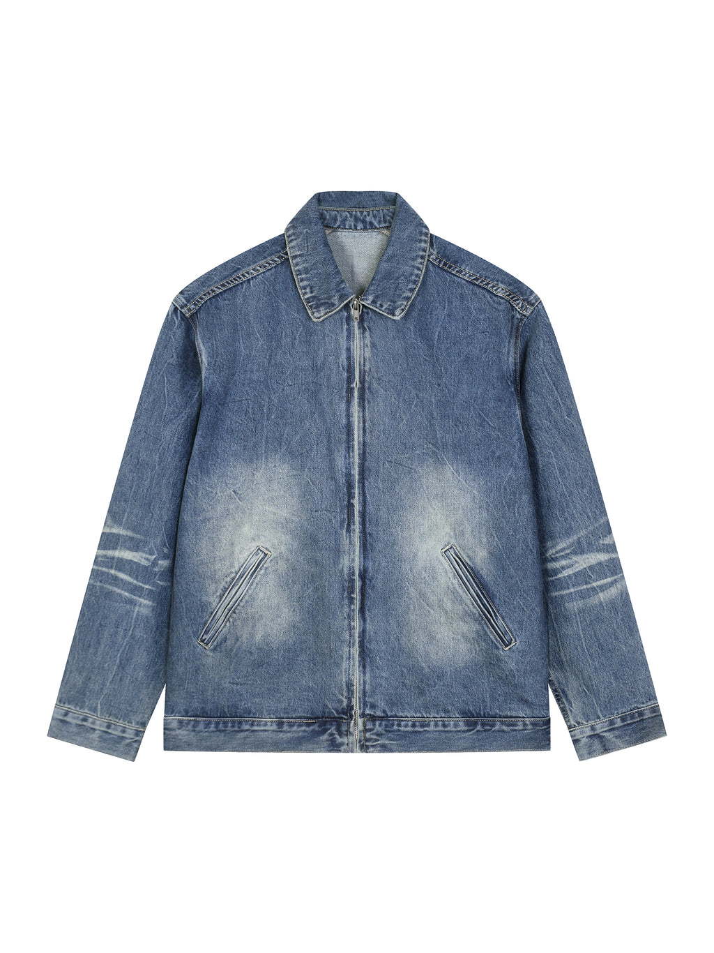 Denim,Jacket,Full Zip,Vintage Wash