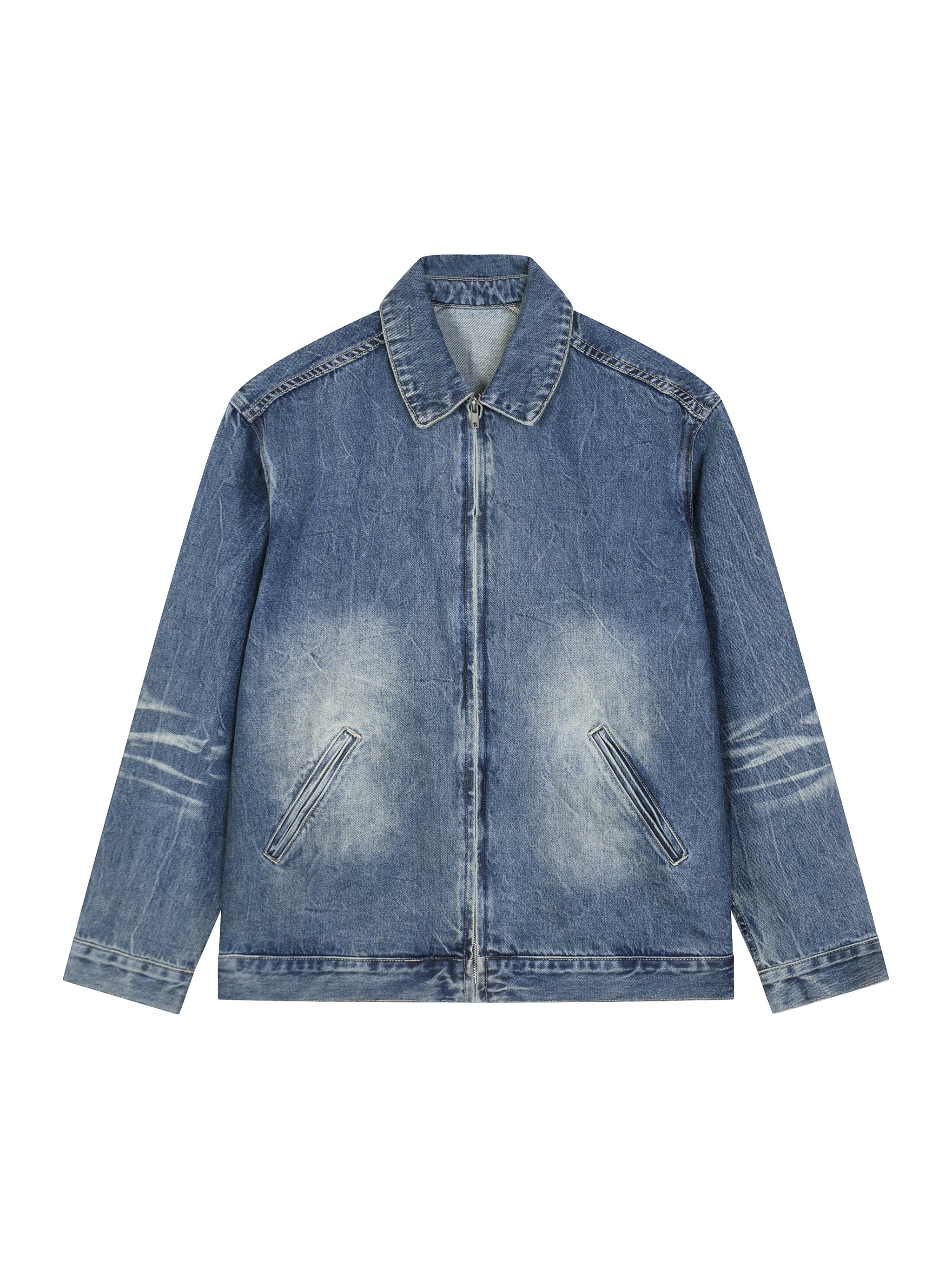 Denim,Jacket,Full Zip,Vintage Wash