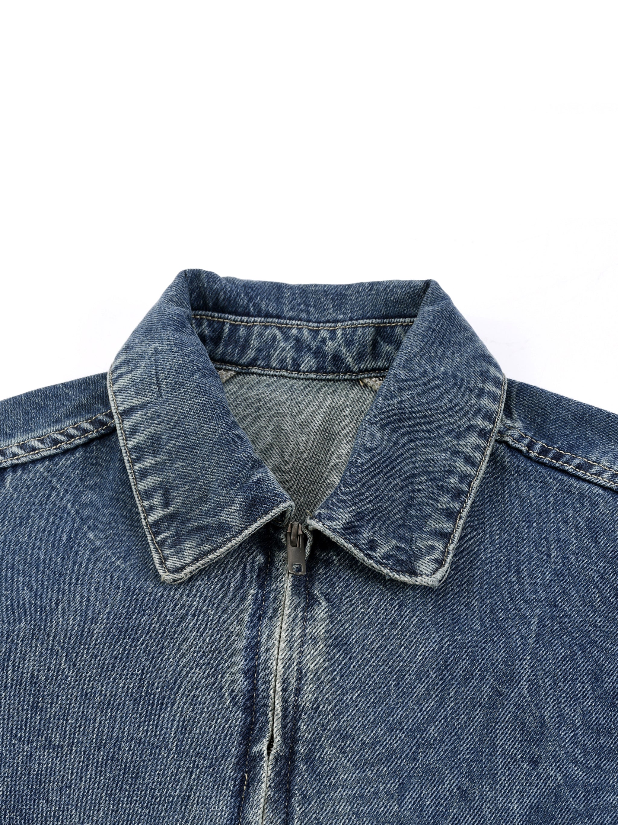 Denim,Jacket,Full Zip,Vintage Wash